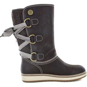 White mountain tivia dark brown/faux fur boots size 6.5